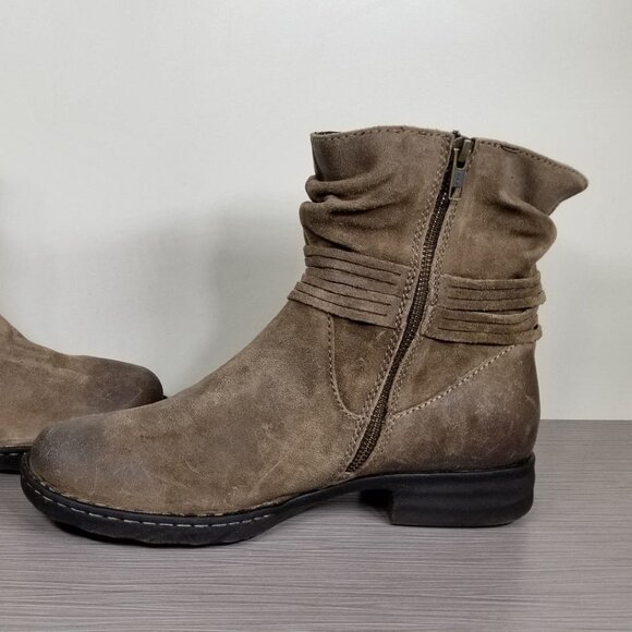 Born Cross Fringe Bootie, Brown Suede, Womens Size 10 M - Picture 6 of 11